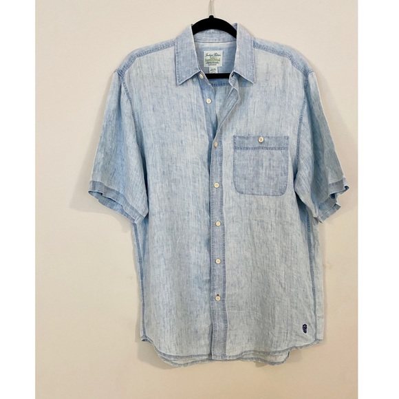 Indigo Palms Other - Vintage Indigo Palms short sleeve linen shirt